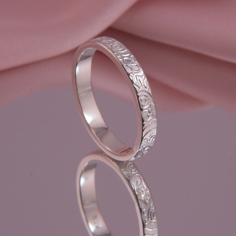 Layering Ring Silber Ornamentmuster